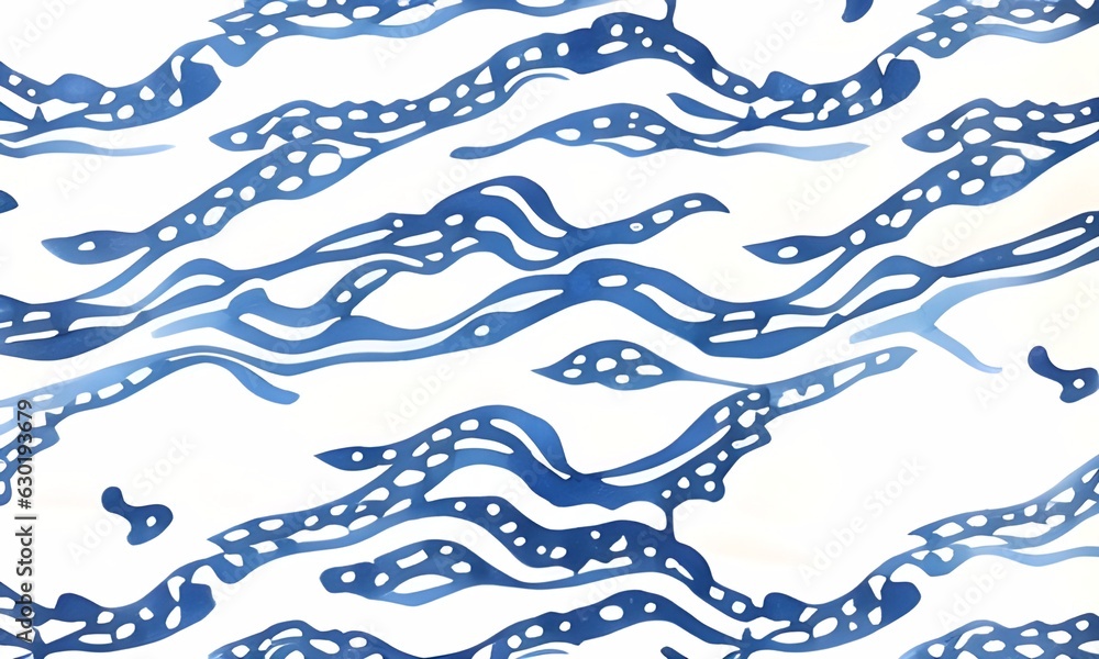 Blue and white watercolor pattern Blue and white watercolor pattern