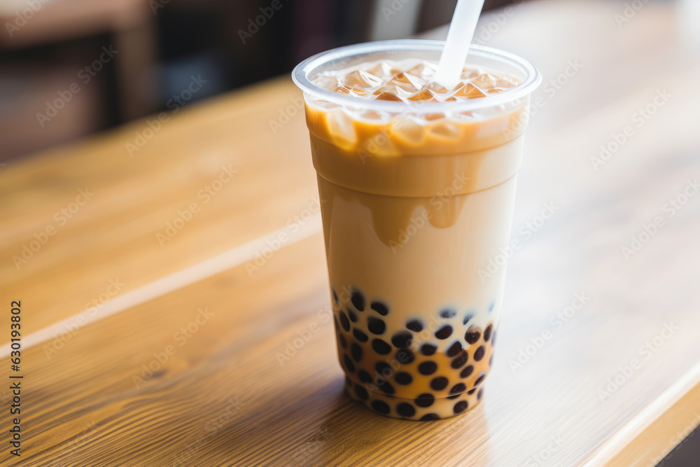 Taiwan milk tea with bubble. Taiwan milk tea with bubble.