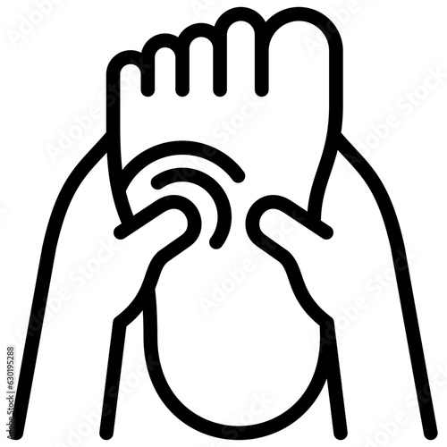 massage icon illustration design with outline