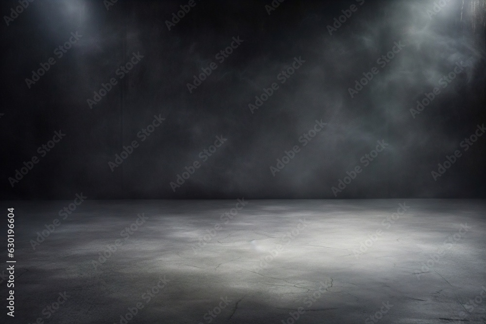 Generative AI : Fog In Darkness - Smoke And Mist On Wooden Table - Abstract And Defocused Halloween Backdrop