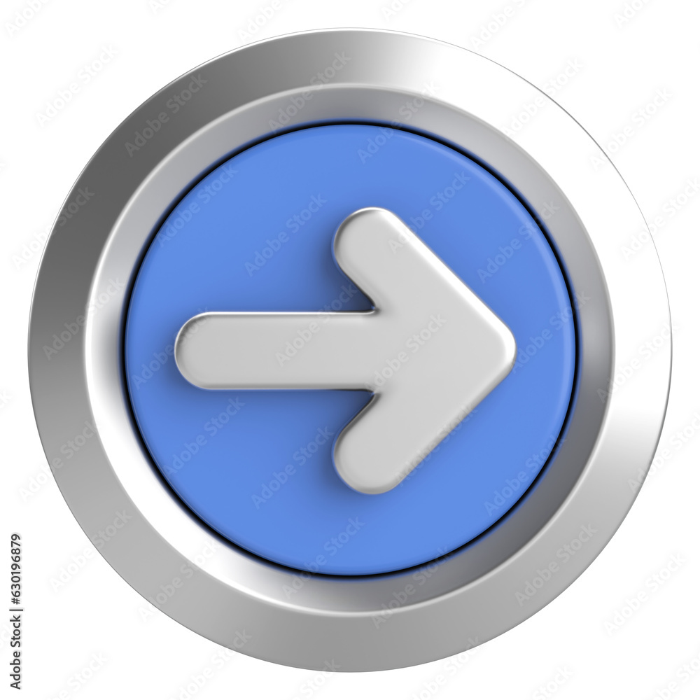Next button. Continue button. 3D illustration. Next button. Continue button. 3D illustration.