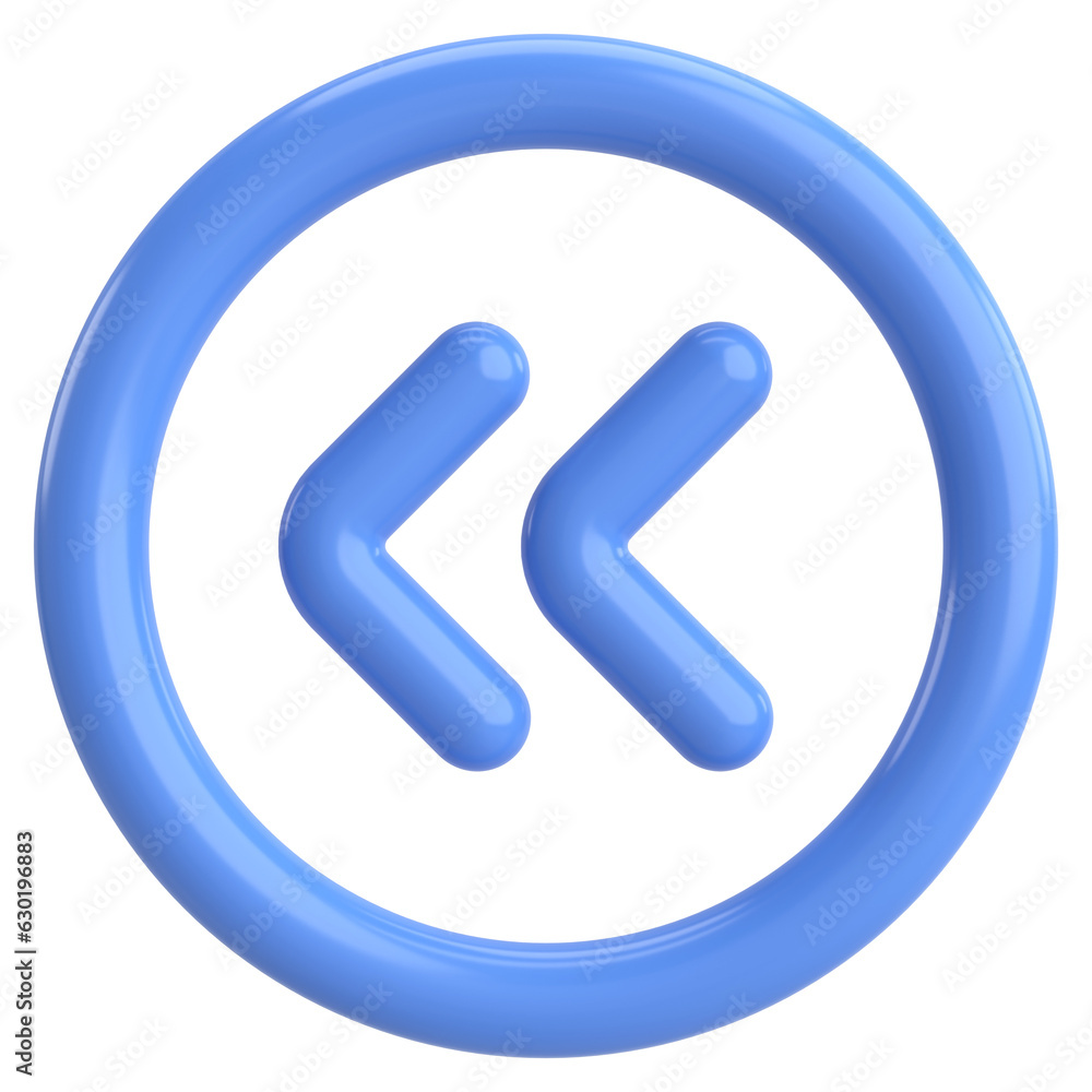 Previous button. Back button. 3D illustration. Previous button. Back button. 3D illustration.