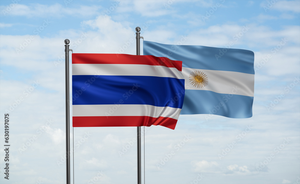 Argentina and Thailand flag Argentina and Thailand flag