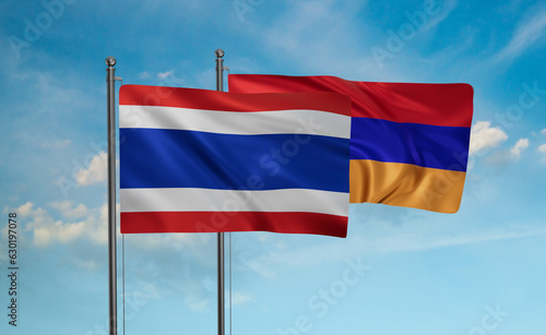 Armenia and Thailand flag
