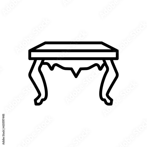 Table icon in vector. Logotype