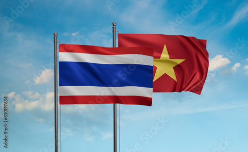 Vietnam and Thailand flag