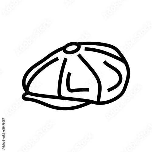 newsboy hat cap line icon vector. newsboy hat cap sign. isolated contour symbol black illustration photo