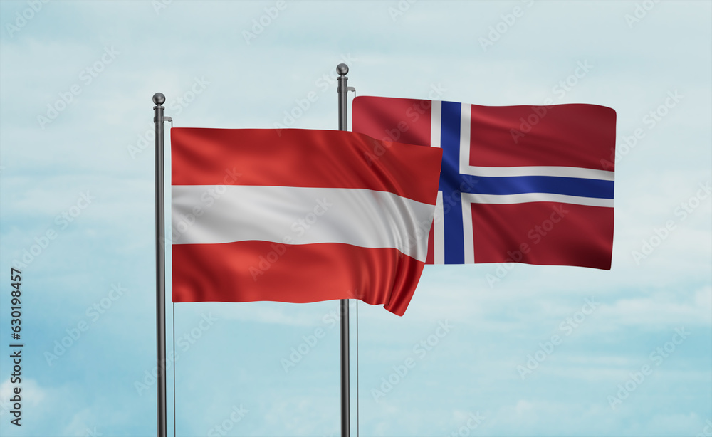 Norway and Austria flag