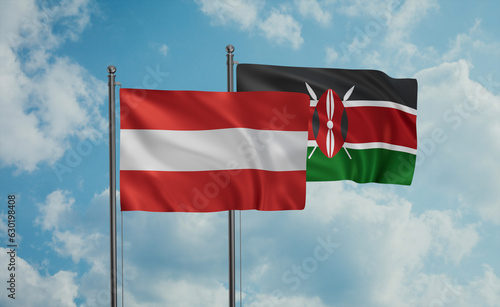 Kenya and Austria flag