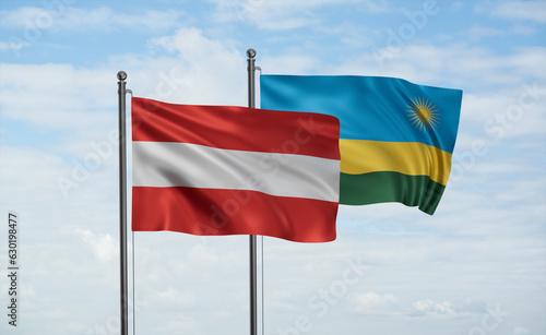 Rwanda and Austria flag