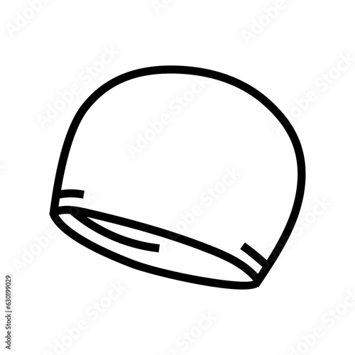 swim hat cap line icon vector. swim hat cap sign. isolated contour symbol black illustration
