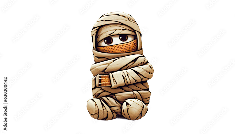 Mummy wrapped in bandages, slowly rising from the tomb, Halloween mummy, ancient Egypt, cursed tomb, wrapped in cloth