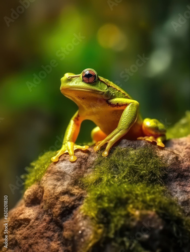 Frog in its Natural Habitat  Wildlife Photography  Generative AI