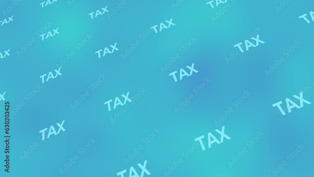Simple flying tax animated text wall floating word design kinetic typography on blue green background taxation concept animation Simple flying tax animated text wall floating word design kinetic typography on blue green background taxation concept animation