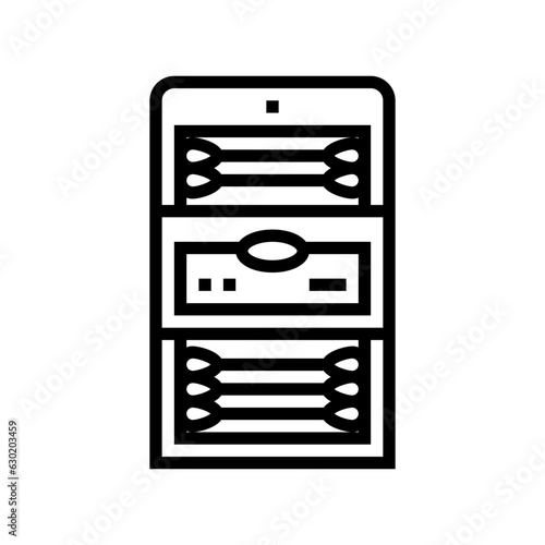 cotton swabs hygiene line icon vector. cotton swabs hygiene sign. isolated contour symbol black illustration