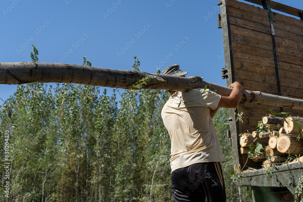 a man carrying a heavy weight in a shoulder a man carrying a heavy weight in a shoulder