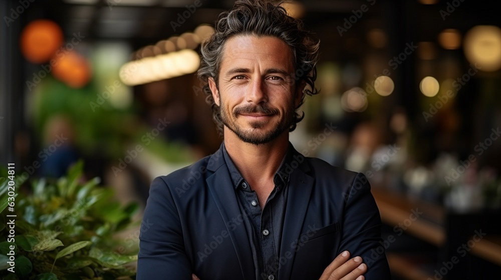 Posing in a spacious, professional office, a young man exudes confidence and positivity.. Posing in a spacious, professional office, a young man exudes confidence and positivity..