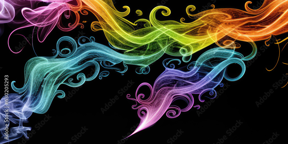 Fx Colorful Smoke Abstract In The Dark For Background