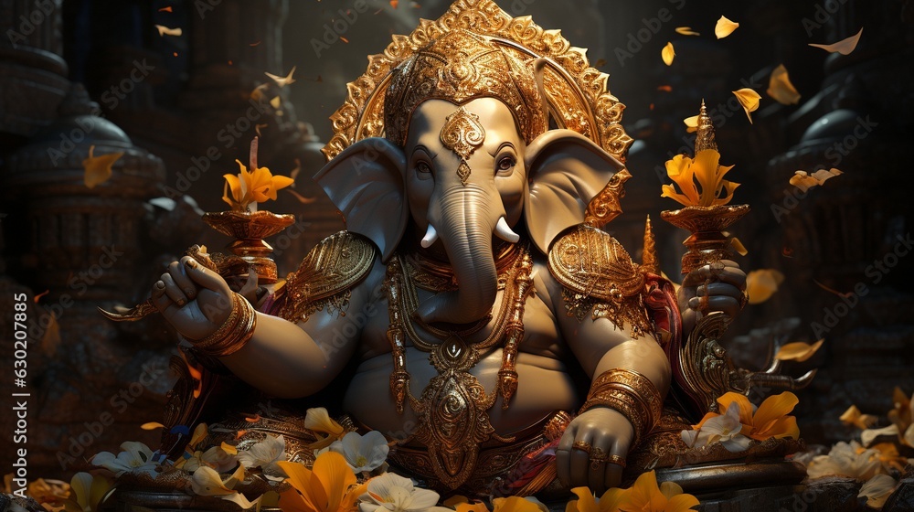 Naklejka premium Ganesh, India's Elephant God.