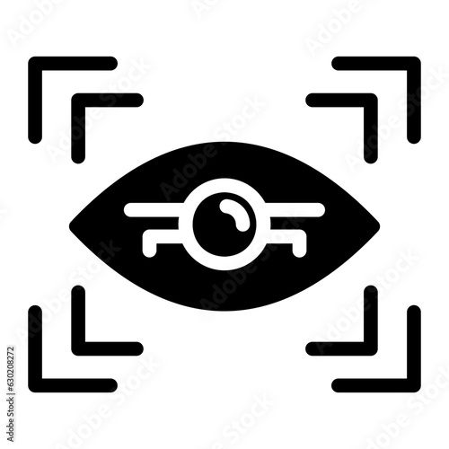 eye recognition Solid icon
