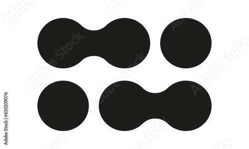 Abstract metaball vector icon. Connected dots