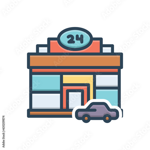 Color illustration icon for convenience