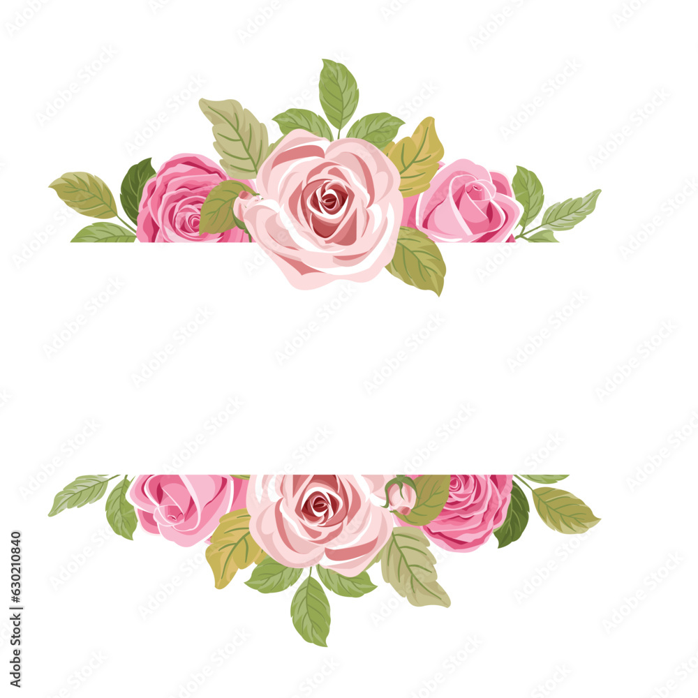 clipart of a bouquet of pink roses and leaves