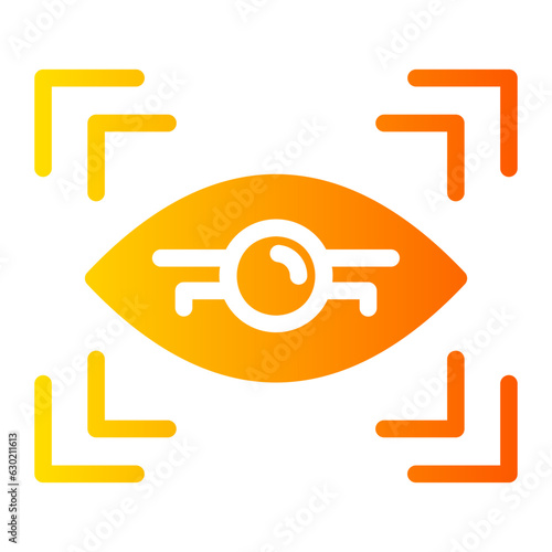 eye recognition Gradient icon