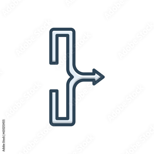 Color illustration icon for combines
