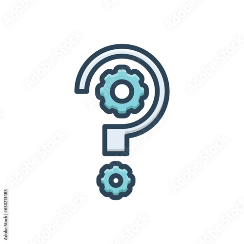 Color illustration icon for reason