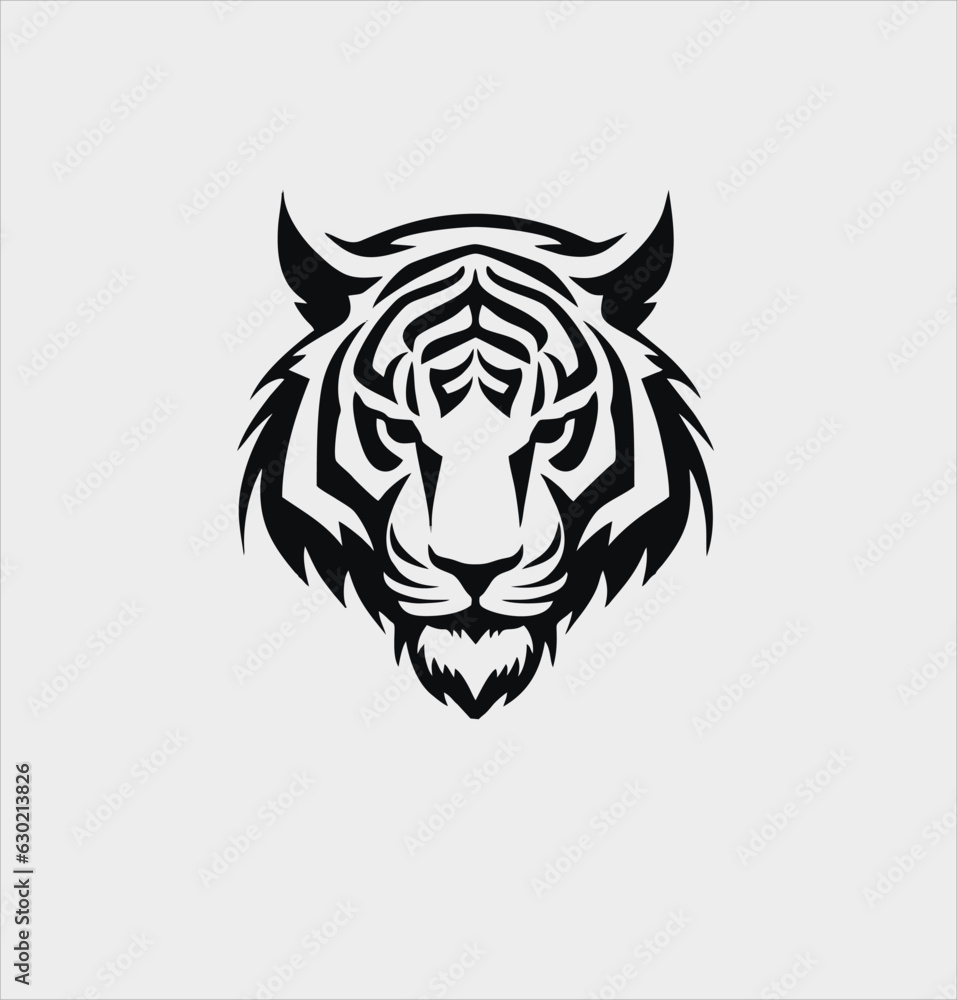 tiger head vector logo icon illustration design