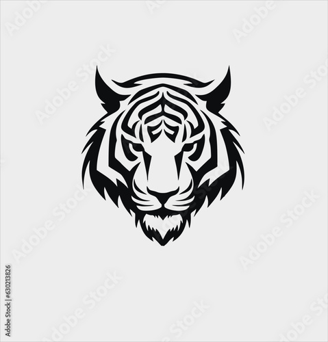 tiger head vector logo icon illustration design