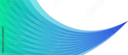 波のような青と緑色のウェーブラインのベクター背景画像