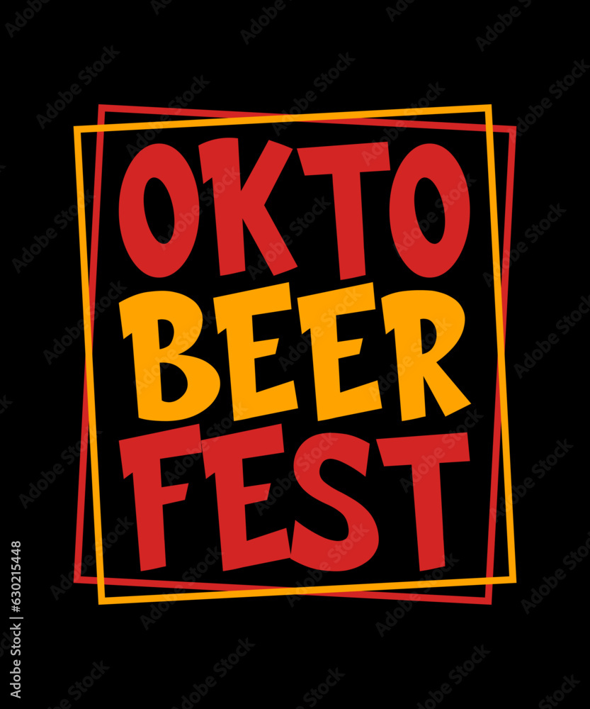 Naklejka premium Okto Beer Fest Oktoberfest T-shirt Design