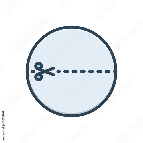 Color illustration icon for division