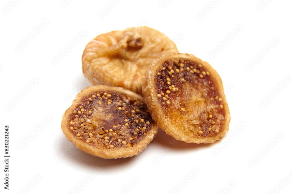 Dried figs isolated on a white background