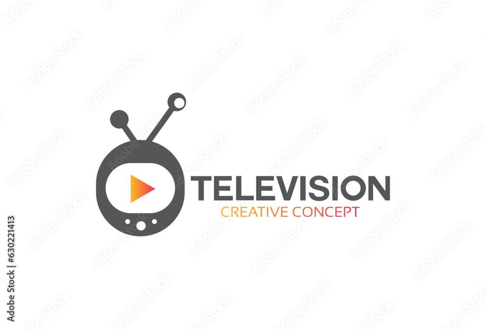 Fototapeta premium television logo icon vector isolated