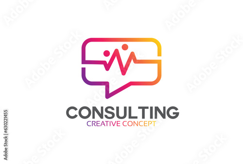 Consulting logo icon vector isolated