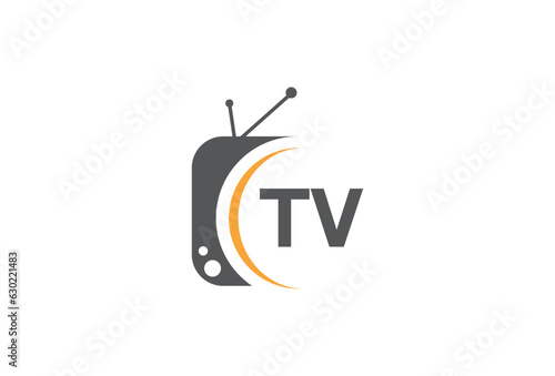 television logo icon vector isolated