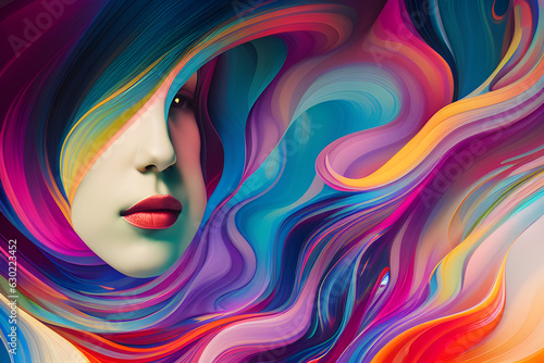 Vivid Abstract Illustration of a colorful person  background  wallpaper  book covers  