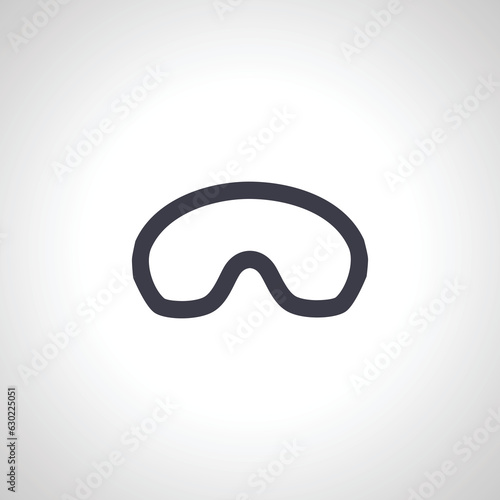 diving mask icon. scuba mask icon