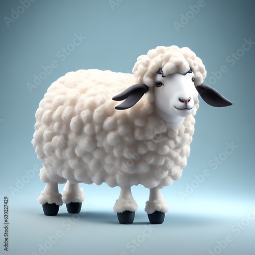 Eid al Adah Mubarak poster template with sheep background. photo