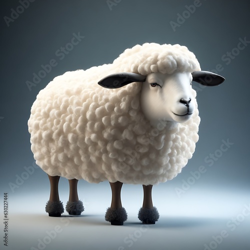 Eid al Adah Mubarak poster template with sheep background. photo