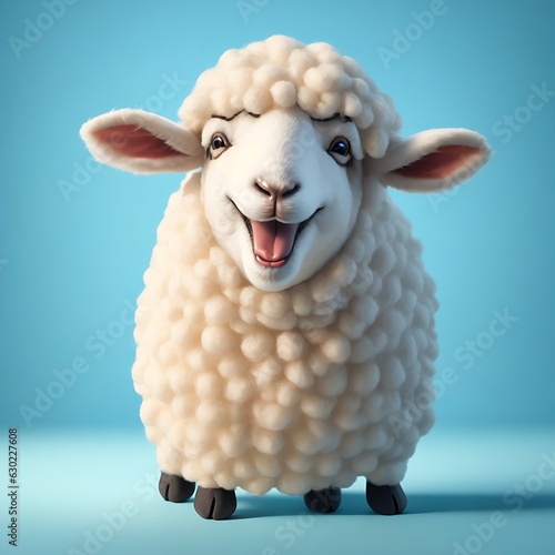Eid al Adah Mubarak poster template with sheep background.
