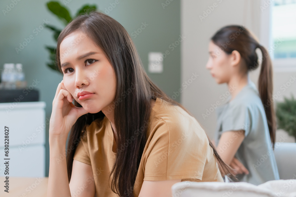 Unhappy asian girl couple. Homosexual love trouble. LGBT Lesbian girlfriends out of love. Lesbian women quarreling. young woman relationship problem. Unmatched love opinions. Unhappy asian girl couple. Homosexual love trouble. LGBT Lesbian girlfriends out of love. Lesbian women quarreling. young woman relationship problem. Unmatched love opinions.
