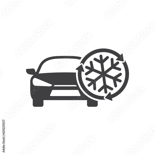 icon of car air conditioning, vector art.
