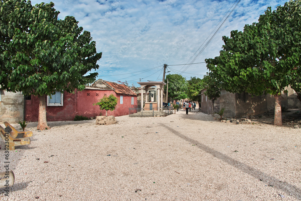 The street in the village on Fadiouth island, Senegal