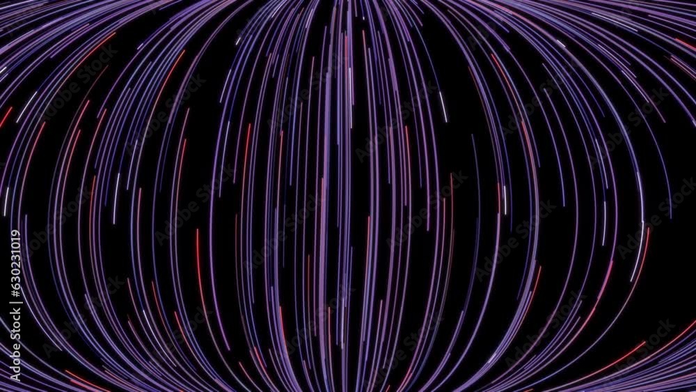 Seamless sphere lines stripes circling. Futuristic animation for titles ...