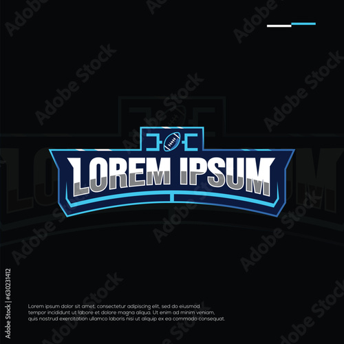 Bracket Football eSport Logo Design