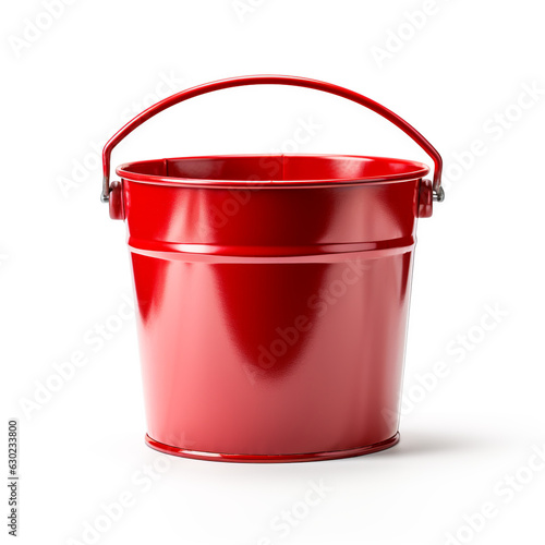red bucket on a white background AI Generative